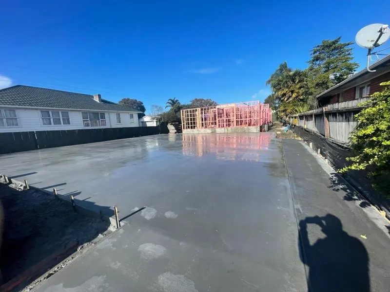 Completed driveway Construction in Westgate, Auckland by My Homes Construct Ltd