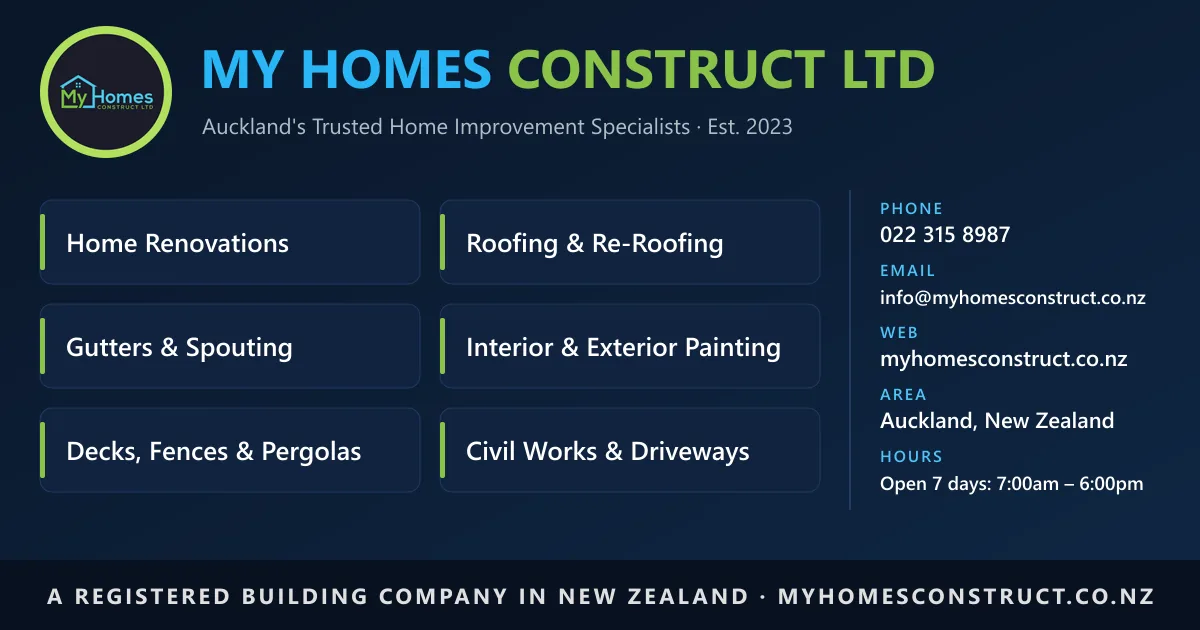 Storage Shed Builds Auckland | My Homes Construct Ltd
