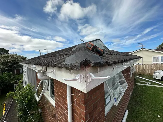 Completed gutter re-alignment correcting spouting fall on a residential project in Auckland