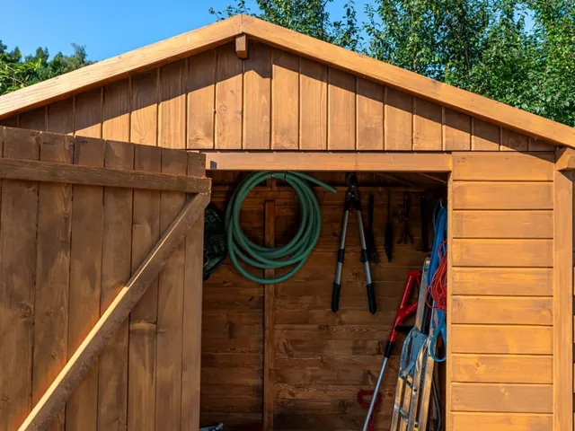 Timber storage shed build completed for an Auckland home by My Homes Construct Ltd