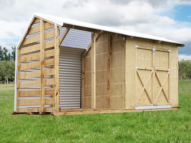 Completed timber storage shed build on a residential project in Auckland