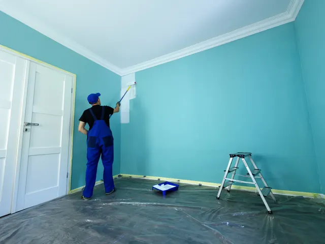interior house painting with a smooth wall finish finished to a professional standard